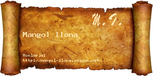 Mangol Ilona névjegykártya